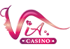 VIA logo — official API66 gold-red lion live casino vendor
